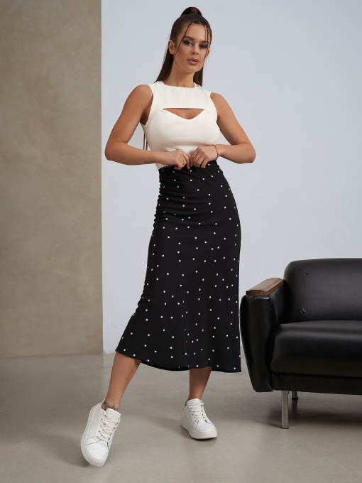 Спідниця міді ISSA Plus Модель 14471_черный Фото