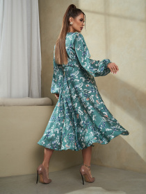 Платье миди ISSA Plus модель 14485_зеленый Фото