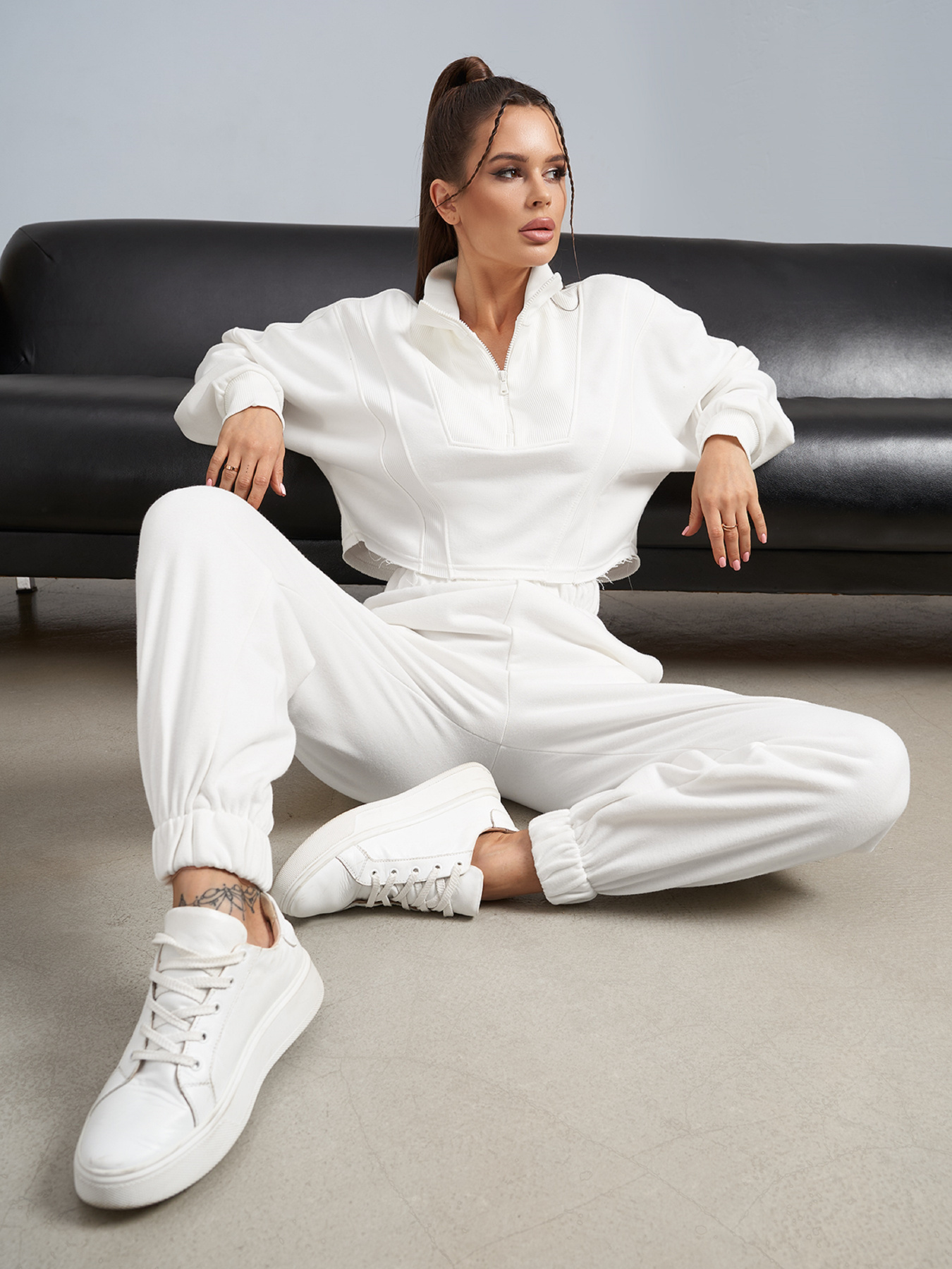 Спортивний костюм ISSA Plus модель 14473_белый Спортивний костюм ISSA Plus модель 14473_белый Фото