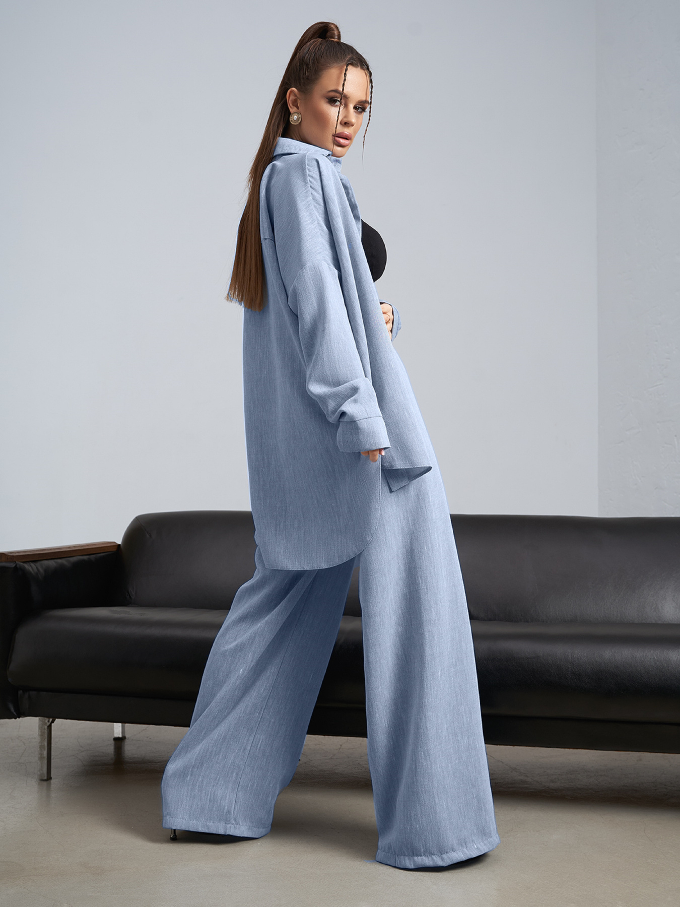 Костюм ISSA Plus модель 14474_голубой Фото