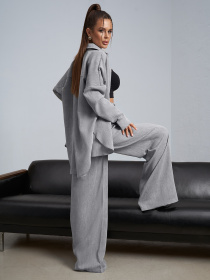 Повседневный костюм ISSA Plus модель 14474_серый Фото