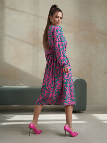 Платье миди ISSA Plus модель 14475_зеленый Фото