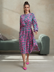 Платье миди ISSA Plus модель 14475_зеленый Фото