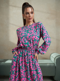 Сукня міді ISSA Plus модель 14475_зеленый Фото