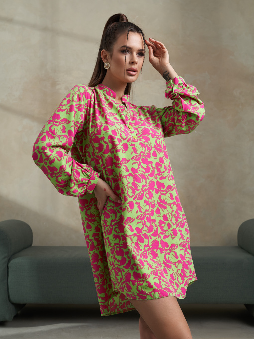 Платье мини ISSA Plus модель 14478_салатовый Фото