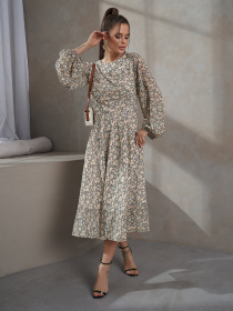 Платье миди ISSA Plus модель 14480_мультиколор Фото