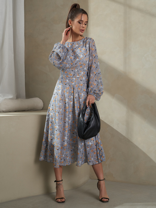 Сукня міді ISSA Plus модель 14481_серый Фото