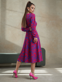 Платье миди ISSA Plus модель 14486_синий Фото