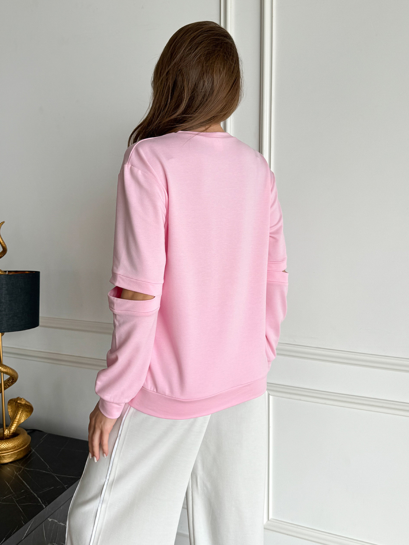 Свитшот ISSA Plus модель 14487_розовый Фото
