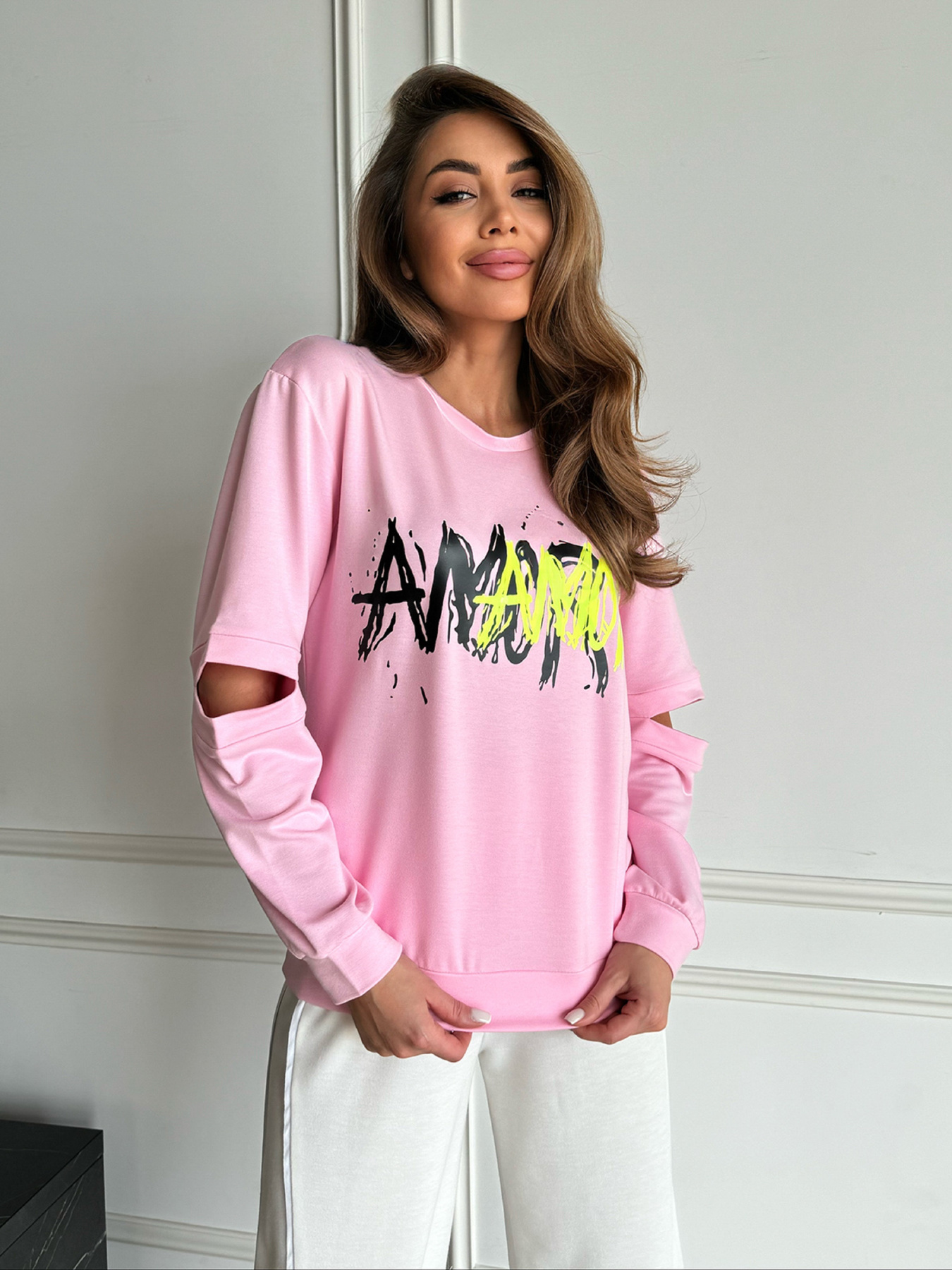 Світшот ISSA Plus модель 14487_розовый Фото