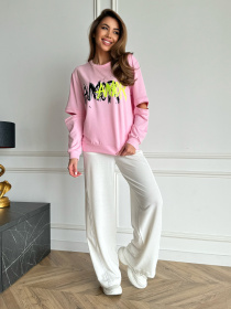 Світшот ISSA Plus модель 14487_розовый Фото