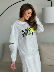 Свитшот ISSA Plus модель 14487_светло_серый Фото