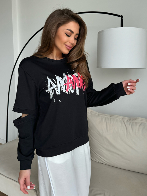 Свитшот ISSA Plus модель 14487_черный Фото