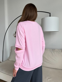 Свитшот ISSA Plus модель 14488_розовый Фото