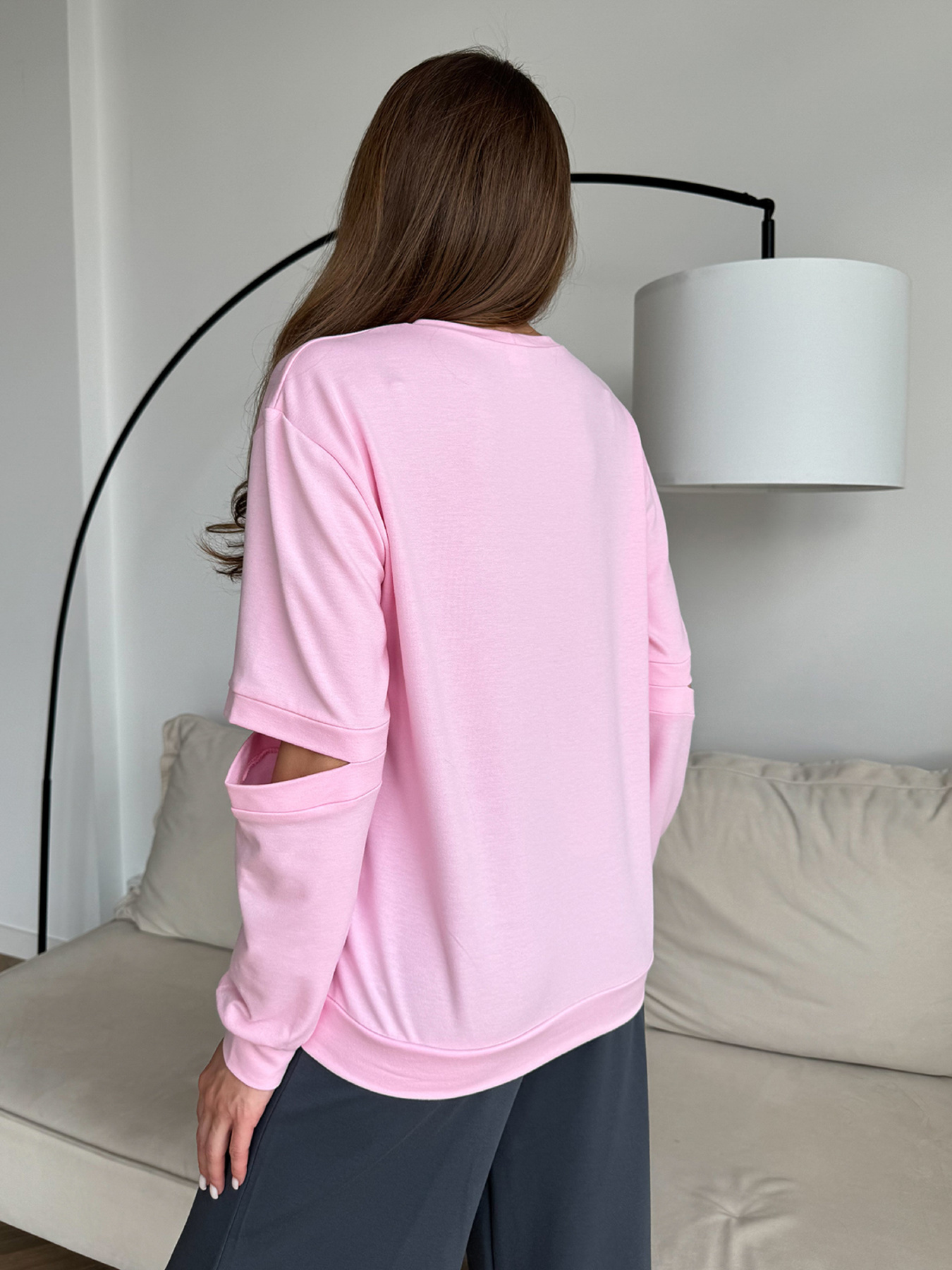 Свитшот ISSA Plus модель 14488_розовый Свитшот ISSA Plus модель 14488_розовый Фото