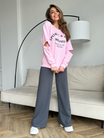 Свитшот ISSA Plus модель 14488_розовый Свитшот ISSA Plus модель 14488_розовый Фото