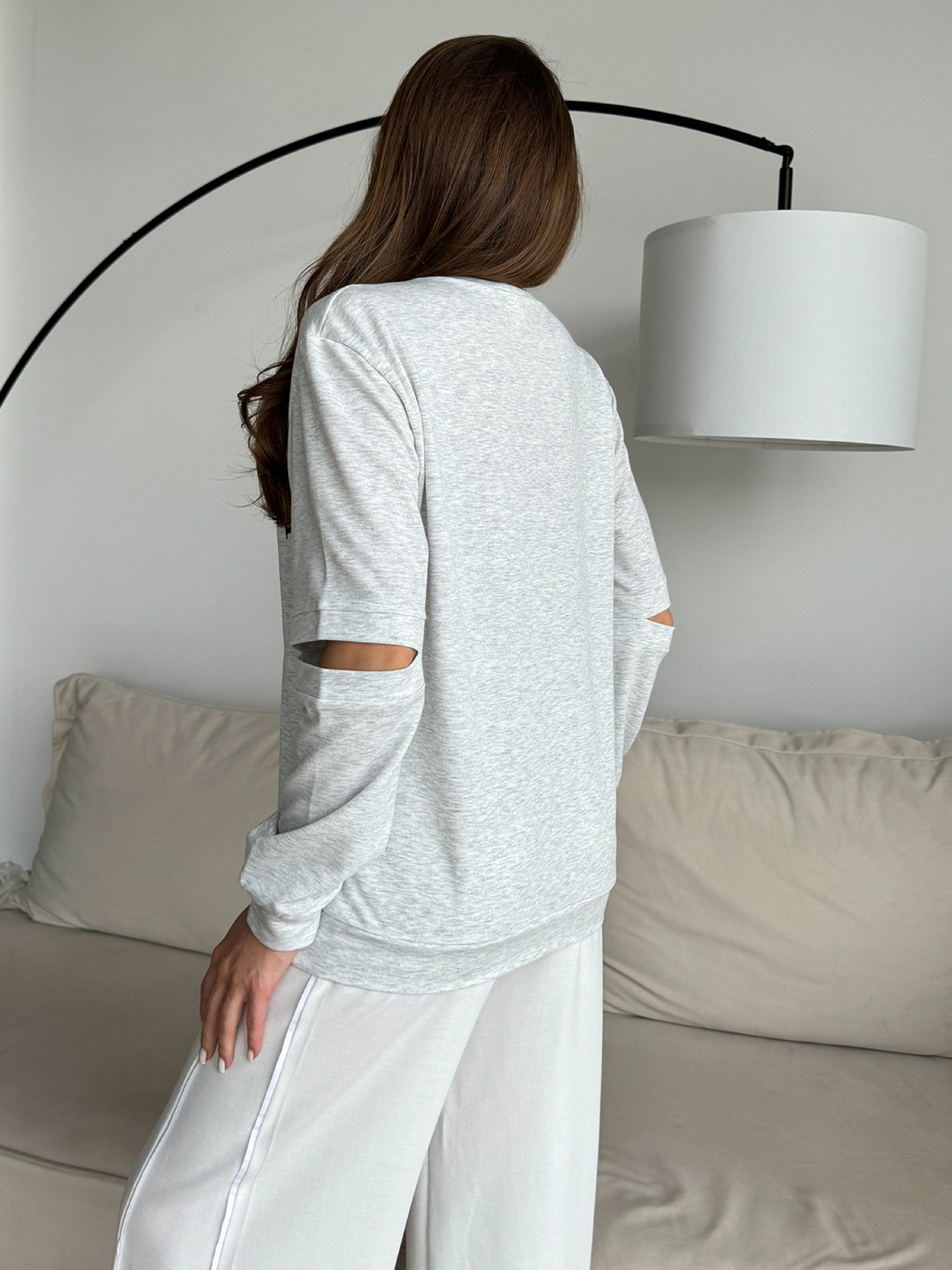 Свитшот ISSA Plus модель 14488_светло_серый Фото