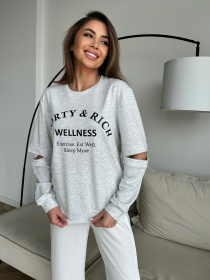 Свитшот ISSA Plus модель 14488_светло_серый Фото