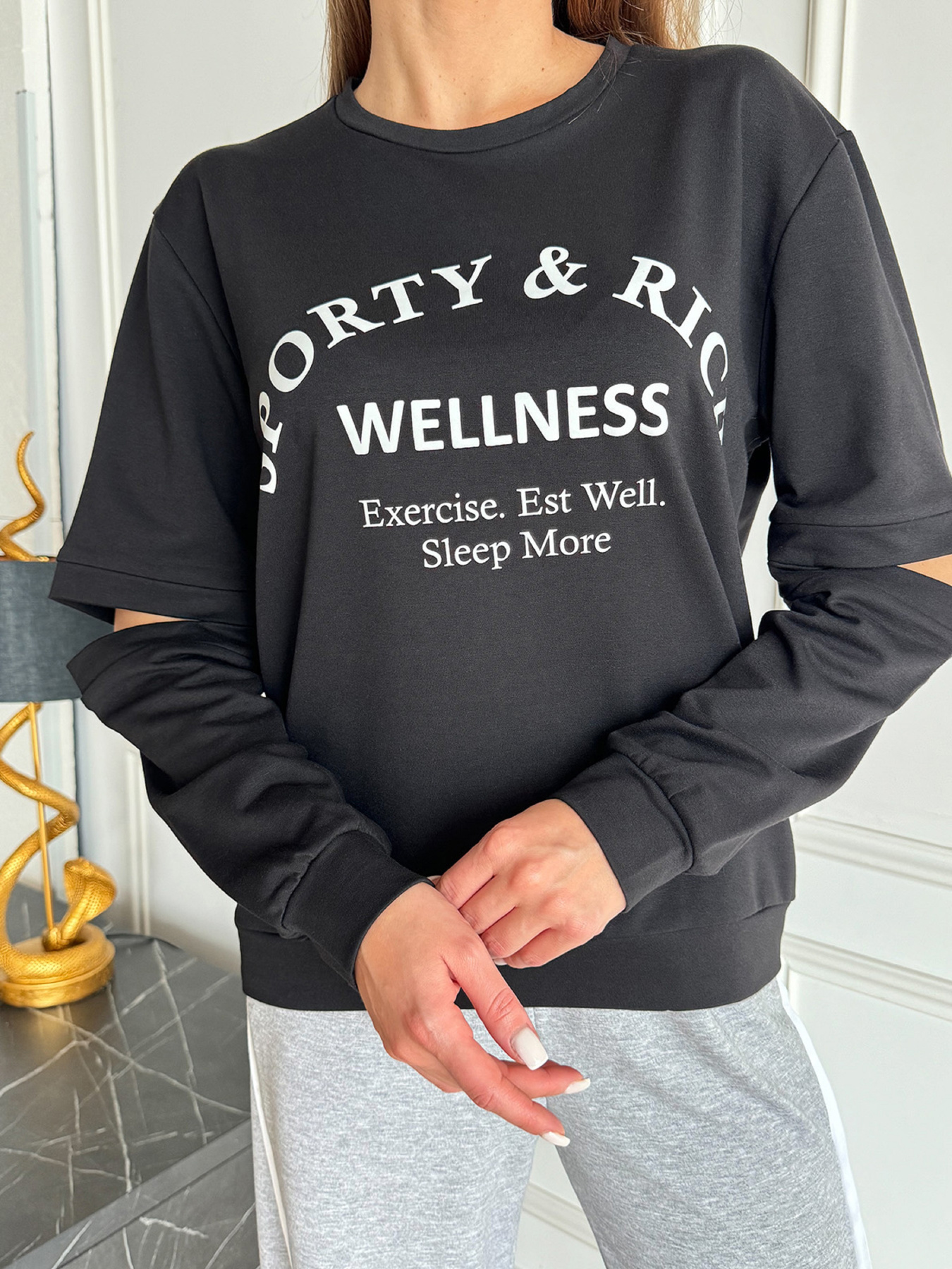 Світшот ISSA Plus модель 14488_черный Світшот ISSA Plus модель 14488_черный Фото