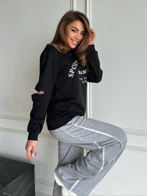 Світшот ISSA Plus модель 14488_черный Світшот ISSA Plus модель 14488_черный Фото