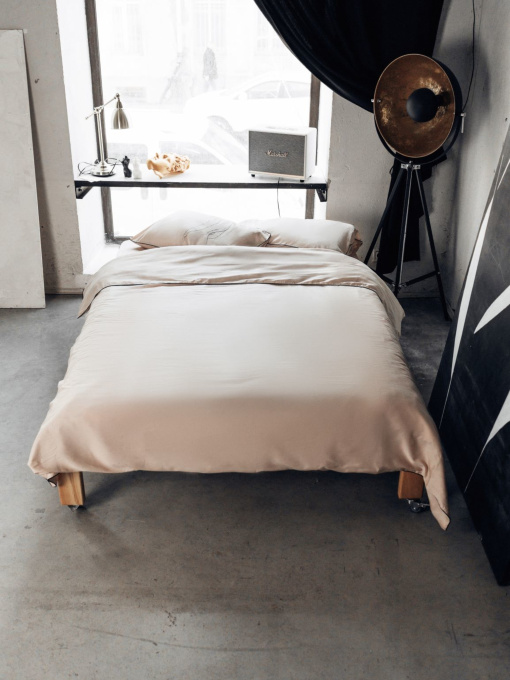 Комплект постільної білизни Nude з принтом "Силует" B.D.S.M. модель SBCPKB01beige Фото