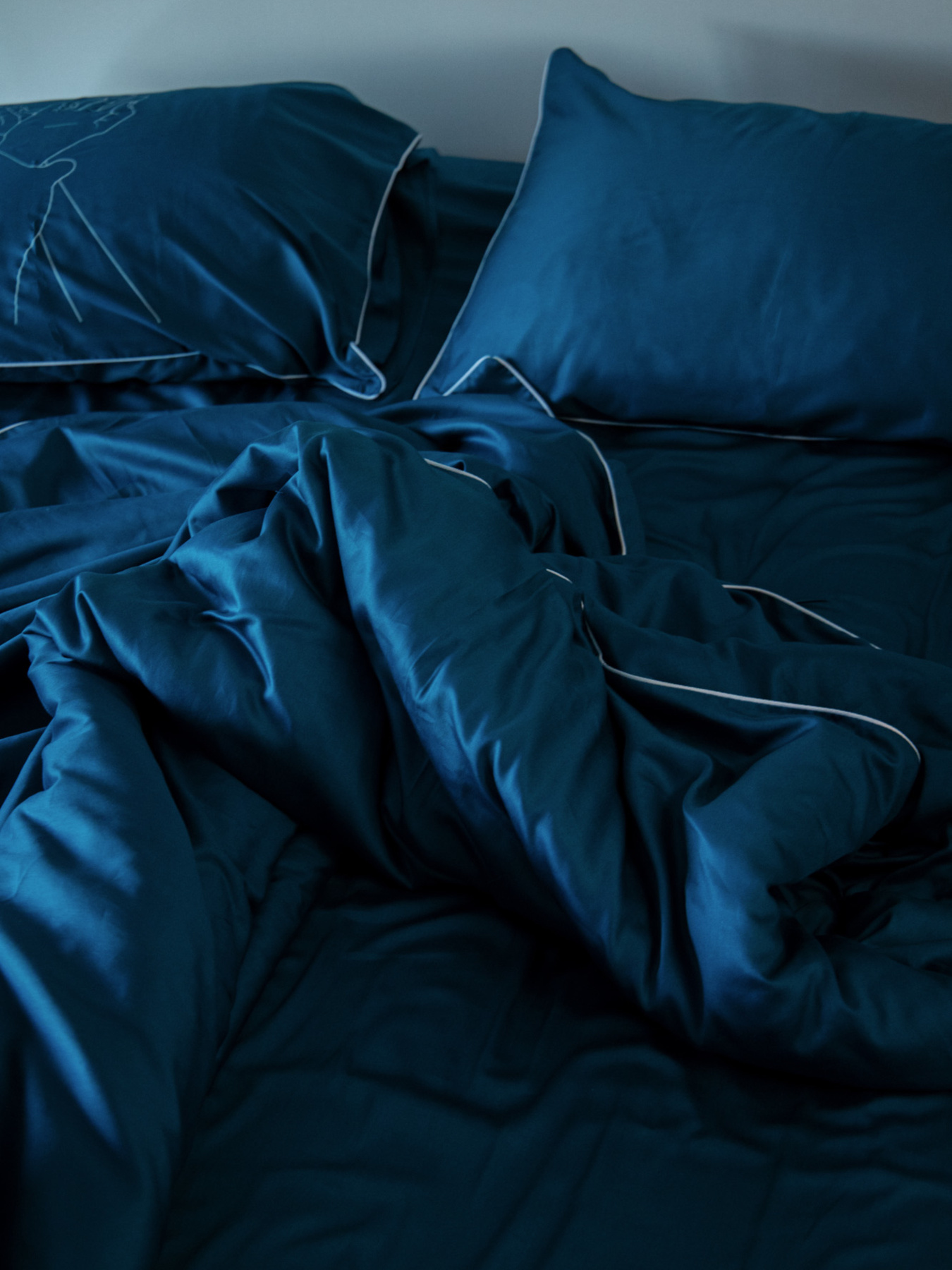 Комплект постільної білизни Deep Blue з принтом "Пристрасть" B.D.S.M. модель SBCPKB01blue Фото