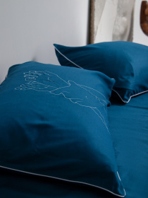 Комплект постільної білизни Deep Blue з принтом "Пристрасть" B.D.S.M. модель SBCPKB01blue Фото