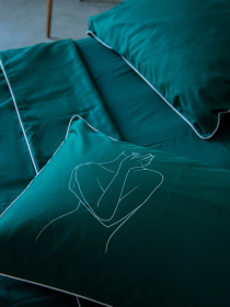 Комплект постільної білизни Deep Green з принтом "Бажання" B.D.S.M. модель SBCPKB0green Фото