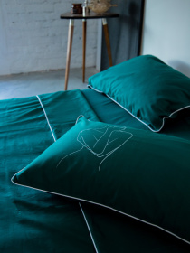 Комплект постільної білизни Deep Green з принтом "Бажання" B.D.S.M. модель SBCPKB0green Фото