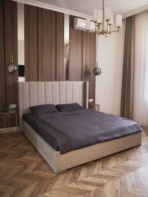 Комплект постільної білизни зі страйп-сатину в кольорі графіт B.D.S.M. модель SBCPKBSRP01 Фото