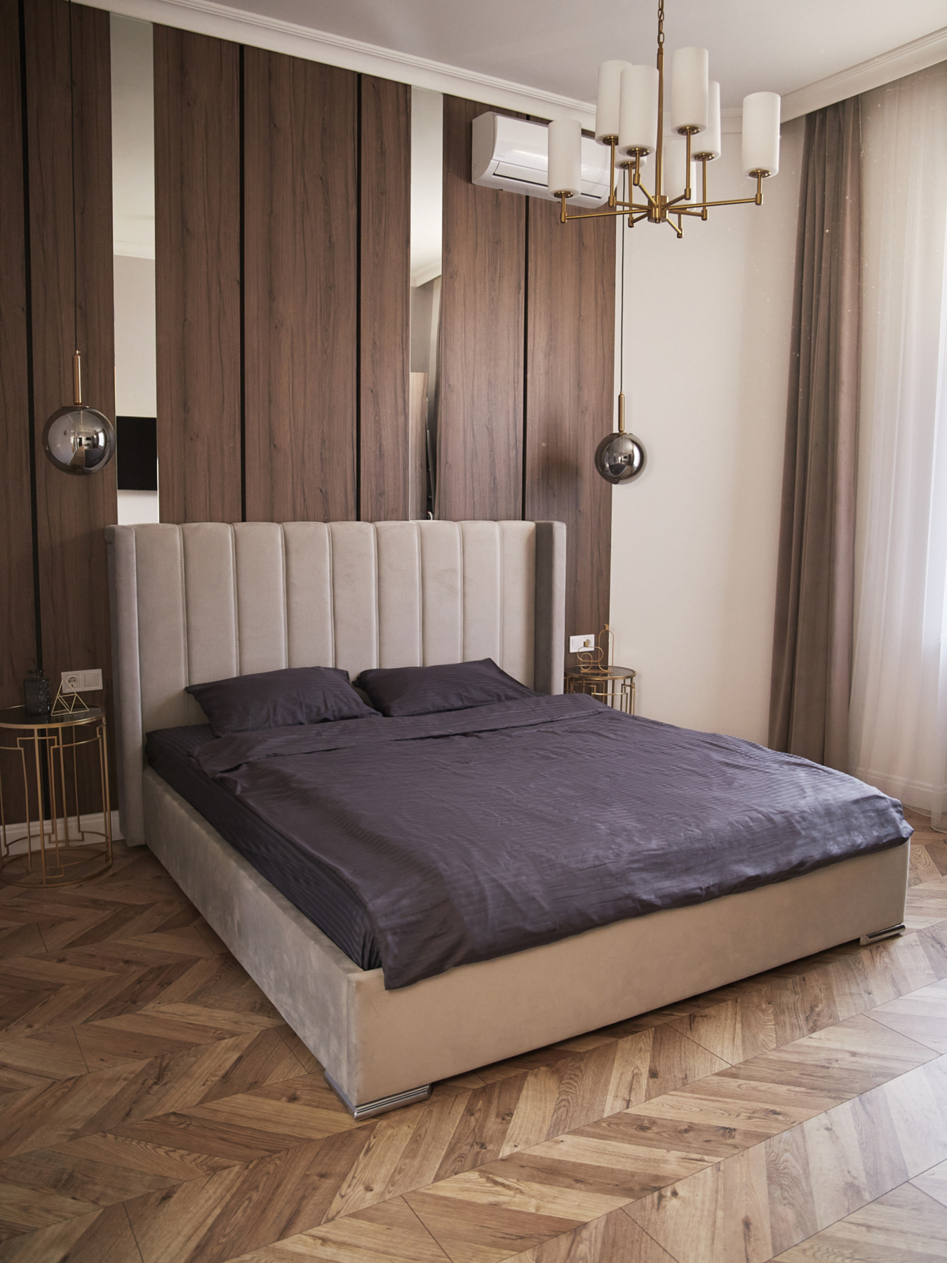 Комплект постільної білизни зі страйп-сатину в кольорі графіт B.D.S.M. модель SBCPKBSRP01 Фото