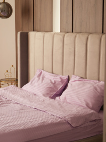 Комплект постільної білизни зі страйп-сатину в рожевому кольорі B.D.S.M. модель SBCPKBSRP02 Фото