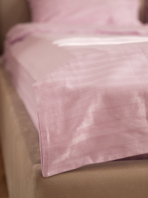 Комплект постільної білизни зі страйп-сатину в рожевому кольорі B.D.S.M. модель SBCPKBSRP02 Фото