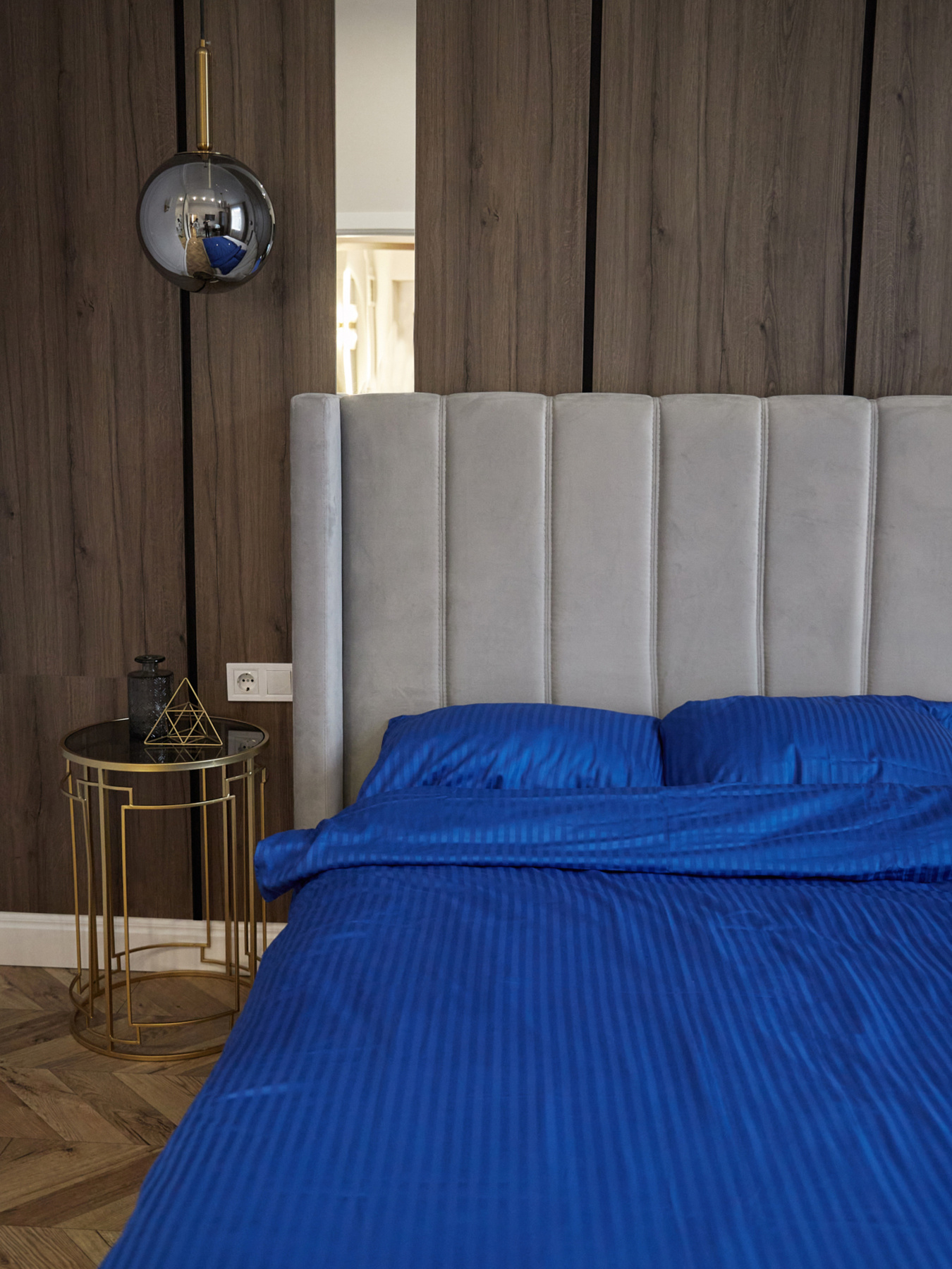 Комплект постільної білизни зі страйп-сатину в кольорі "Електрик" B.D.S.M. модель SBCPKBSRP03 Фото