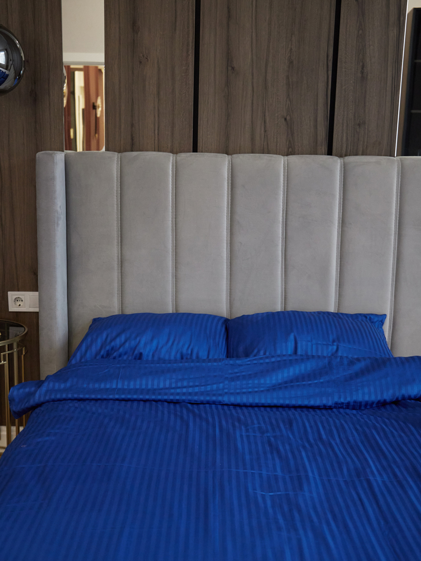 Комплект постільної білизни зі страйп-сатину в кольорі "Електрик" B.D.S.M. модель SBCPKBSRP03 Фото