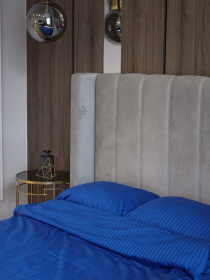 Комплект постільної білизни зі страйп-сатину в кольорі "Електрик" B.D.S.M. модель SBCPKBSRP03 Фото