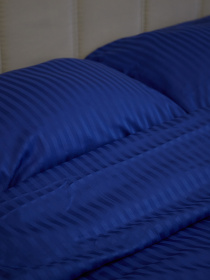 Комплект постільної білизни зі страйп-сатину в кольорі "Електрик" B.D.S.M. модель SBCPKBSRP03 Фото