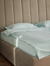 Комплект постільної білизни зі страйп-сатину в м'ятному кольорі B.D.S.M. модель SBCPKBSRP09 Фото