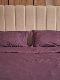 Комплект постільної білизни зі страйп-сатину в фіолетовому кольорі B.D.S.M. модель SBCPKBSRP11 Фото