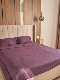 Комплект постільної білизни зі страйп-сатину в фіолетовому кольорі B.D.S.M. модель SBCPKBSRP11 Фото