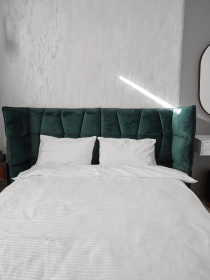 Комплект постільної білизни зі страйп-сатину в білому кольорі B.D.S.M. модель SBCPKBSRP12 Фото