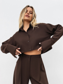 Рубашка повседневная Romashka Коротша Ніж Базова модель 201025304061 Фото