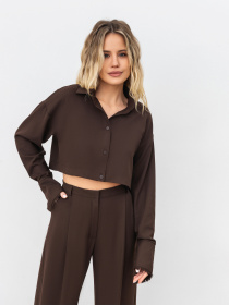 Рубашка повседневная Romashka Коротша Ніж Базова модель 201025304061 Фото