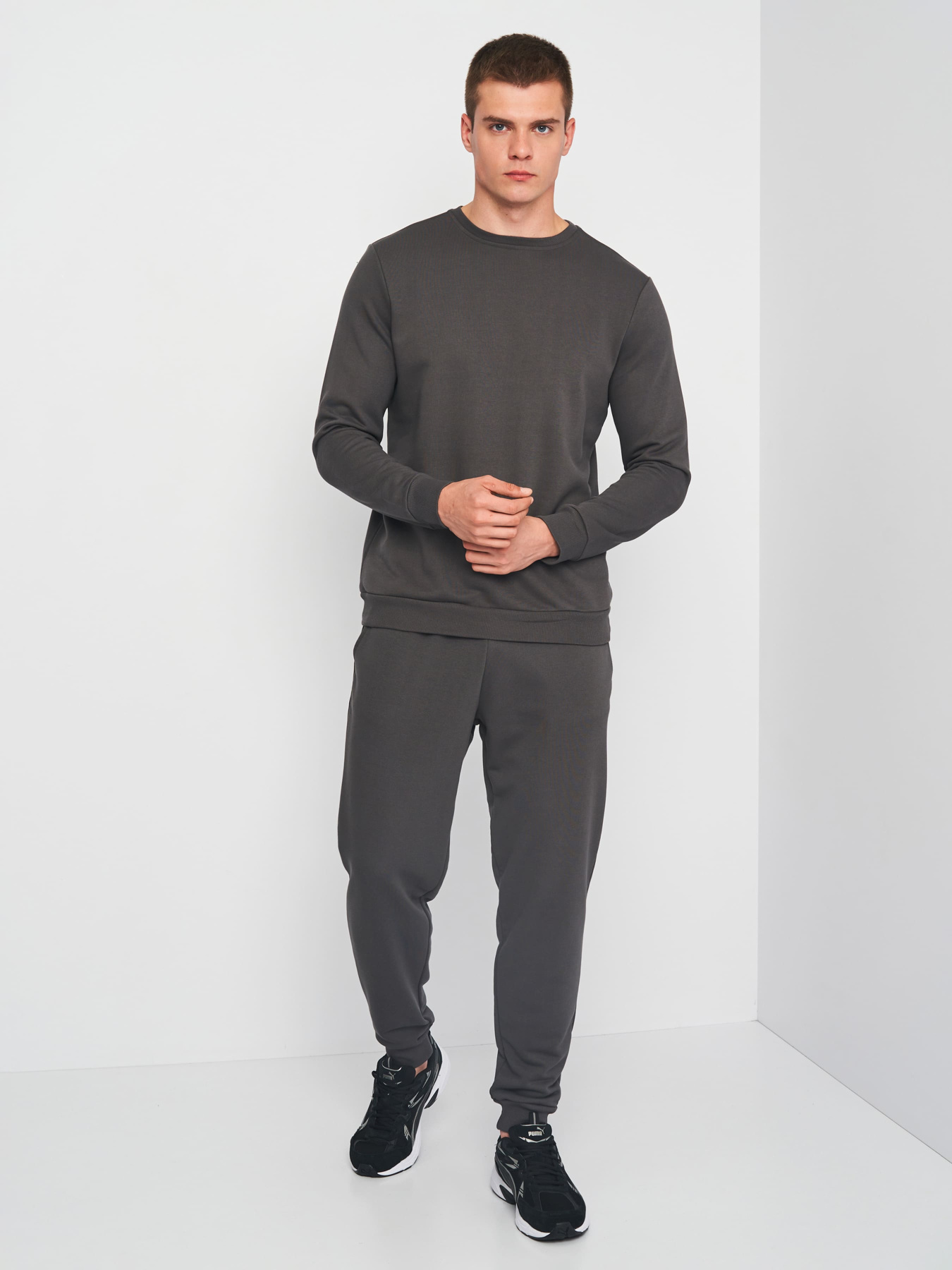 Свитшот Роза модель 210542_dark_gray Свитшот Роза модель 210542_dark_gray Фото