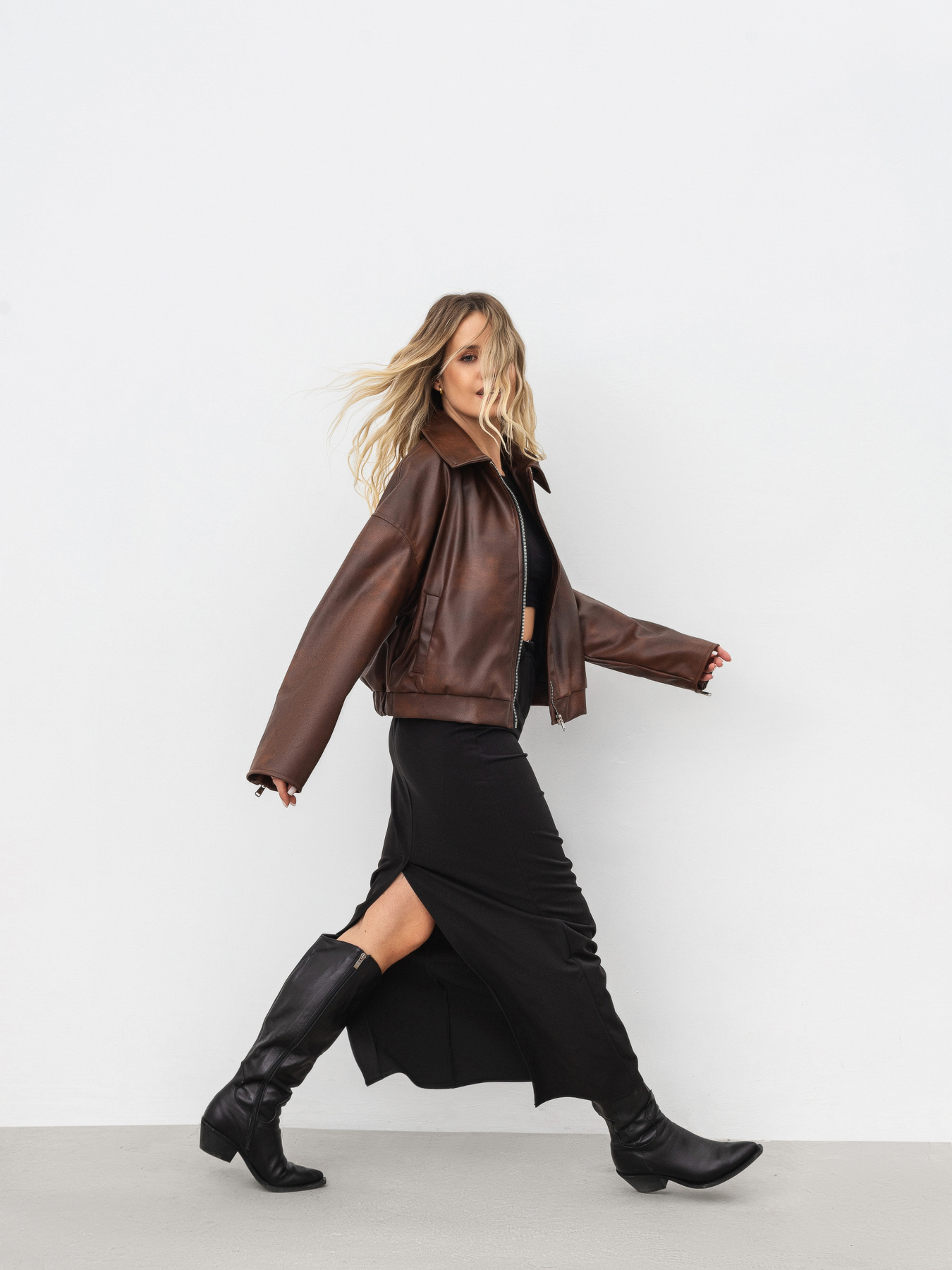 Шкіряна куртка Romashka Тато Носив модель 208024805061 Фото