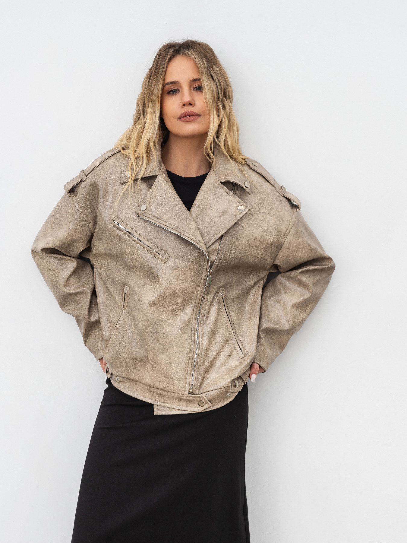 Куртка кожаная Romashka Берлін модель 208016204073 Фото