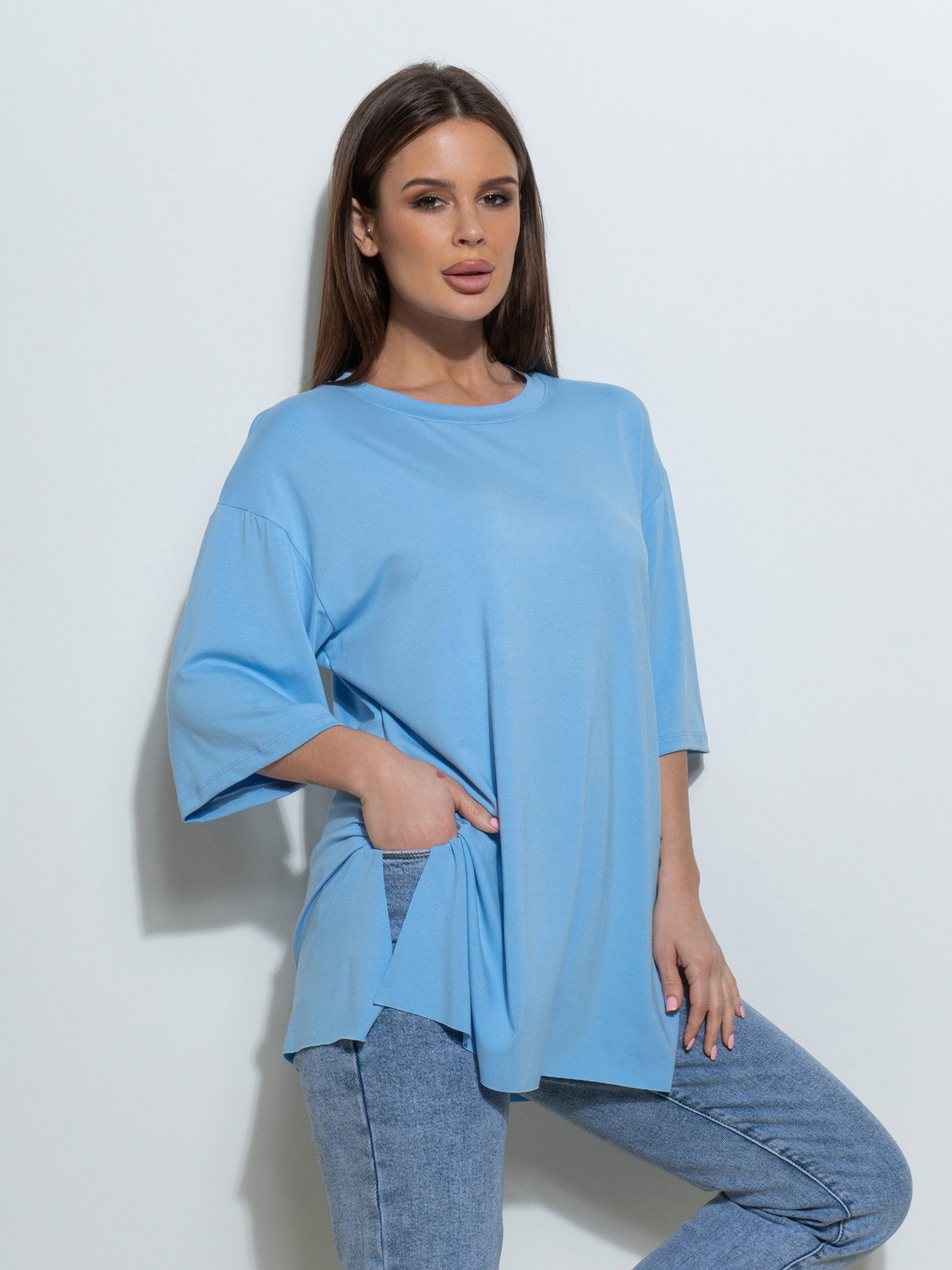 Футболка ISSA Plus модель 14495_голубой Фото