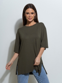 Футболка ISSA Plus модель 14495_хаки Фото