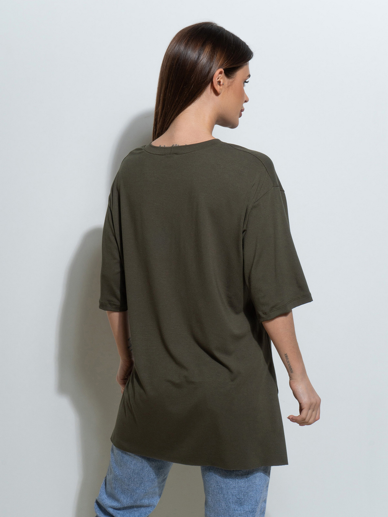 Футболка ISSA Plus модель 14495_хаки Футболка ISSA Plus модель 14495_хаки Фото