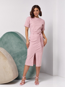 Платье миди ISSA Plus модель 14499_розовый Фото